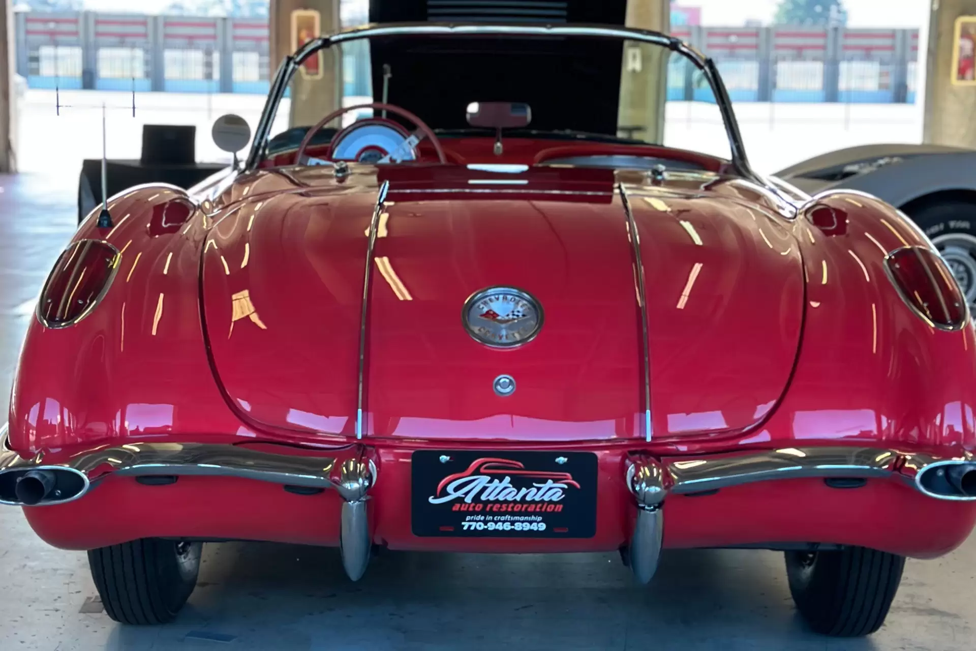 After: finished red paint